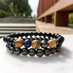 Hematite Bead Stone Jewelry Charm Men Bracelet han